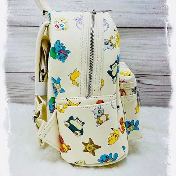 Loungefly Pokemon Character Allover AOP  Backpack Pikachu Bulbasaur Eevee NWT main image 4
